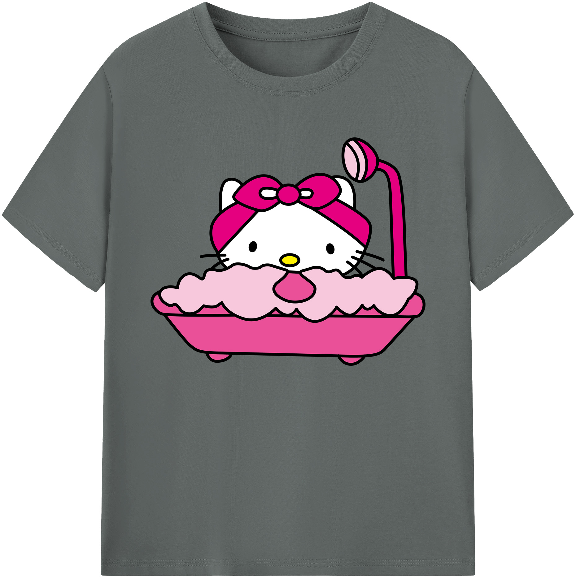 （画像用） Hello Kitty ハローキティ 綿100％ メンズ半袖Tシャツ｜肌触りやわらか＆通気性